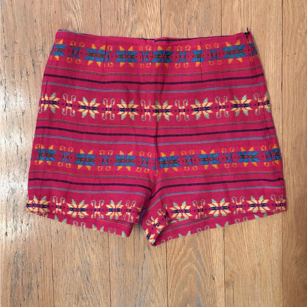 Kenny Guadalajara Vibrant High Waist Mexican Patterned Shorts